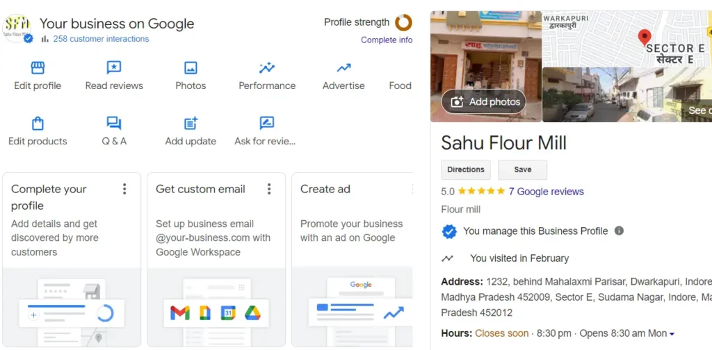 Google My Business is a free and essential tool that allows you to manage your business listings on Google Search and Google Maps. It is the most important tool for your local SEO.