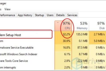 How to fix Modern Setup Host's high CPU usage in Windows?