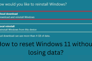 How to reset Windows 11 without losing data?